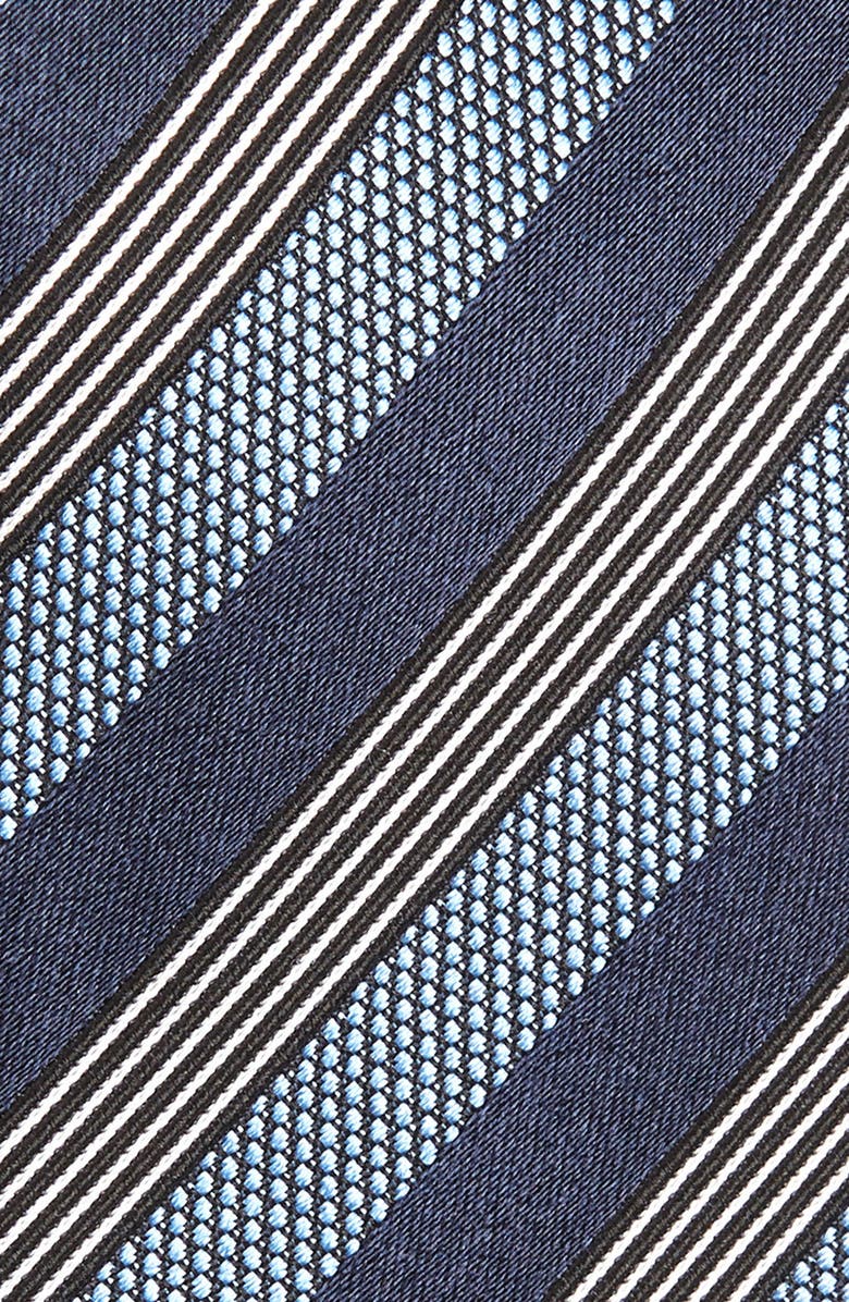 ZEGNA Ermenegildo Zegna Stripe Silk & Cotton Tie, Alternate, color, 