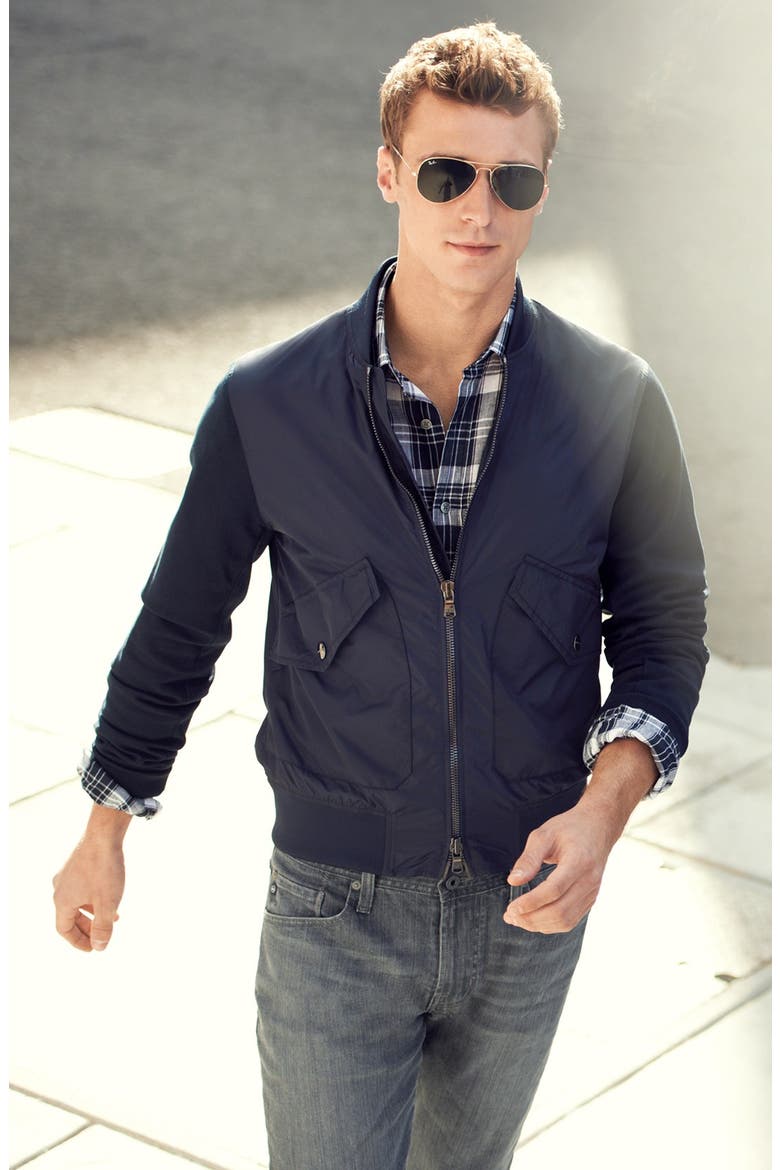 'Baseball' Bomber Jacket, Alternate, color, MIDNIGHT