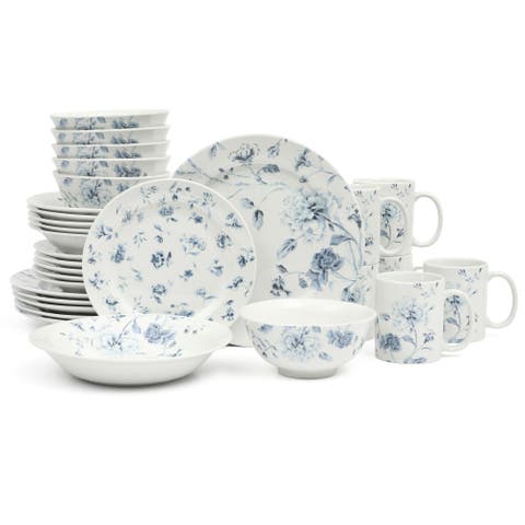 Empress Bouquet Decorated Chip-Resistant Porcelain Dinnerware Set