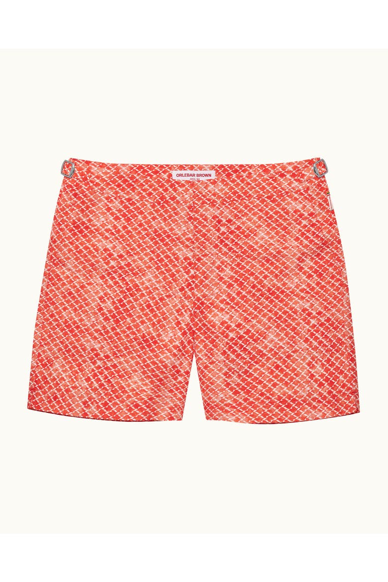 Bulldog Tailored-Fit Swim Shorts, Main, color, SUMMER RED