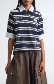 Sea NY Mina Double Layer Polo Top