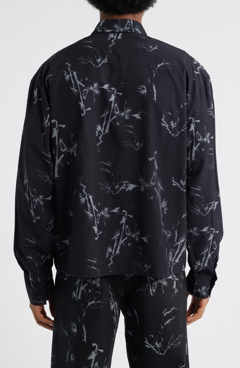 SANTO STUDIO Hunter Lawrence Edition - Flower Pattern Button-Up Shirt, Alternate, color, Black