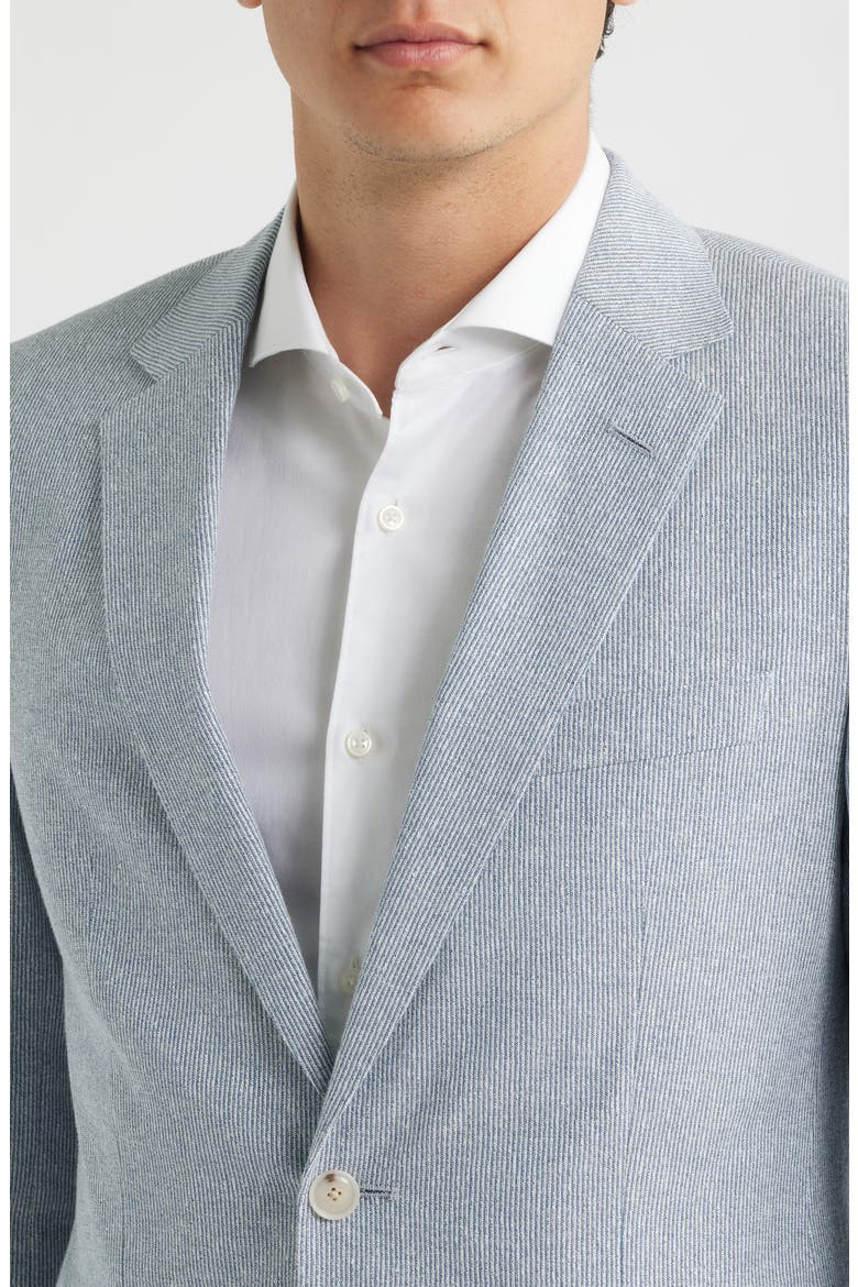 Huge Stripe Slim Fit Suit, Alternate, color, OPEN BLUE