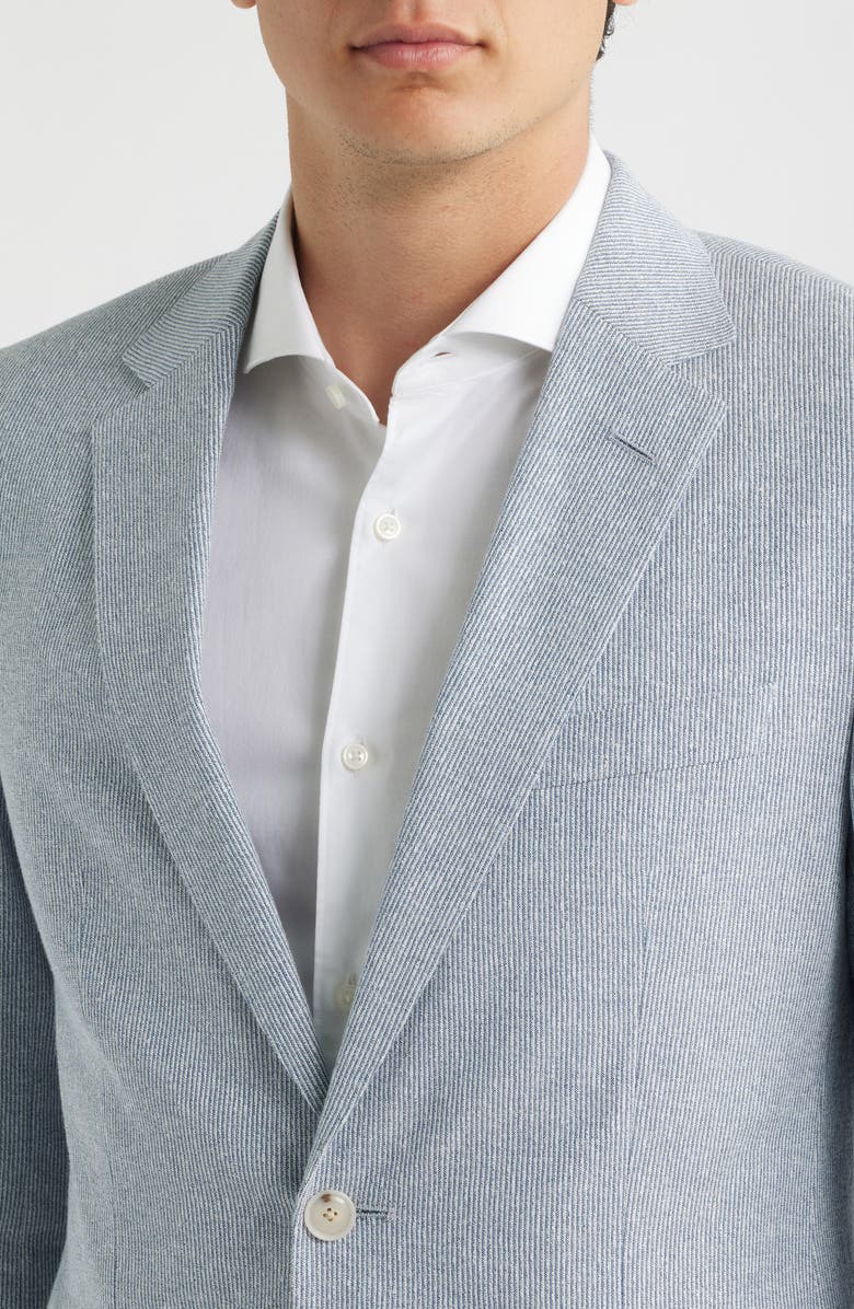 BOSS Huge Stripe Slim Fit Suit, Alternate, color, Open Blue