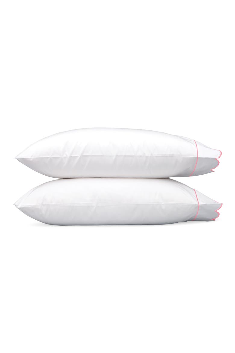 Butterfield 500 Thread Count Cotton Percale Pillowcases, Main, color, AZALEA