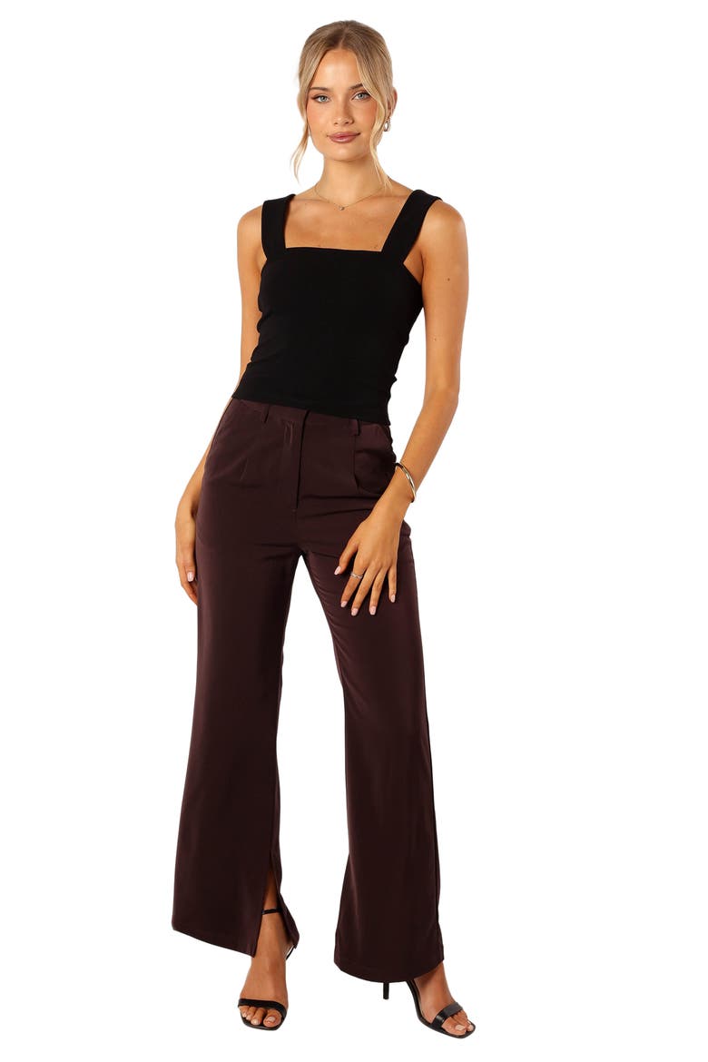 Yelena Cotton Square Neck Crop Tank Top, Alternate, color, BLACK