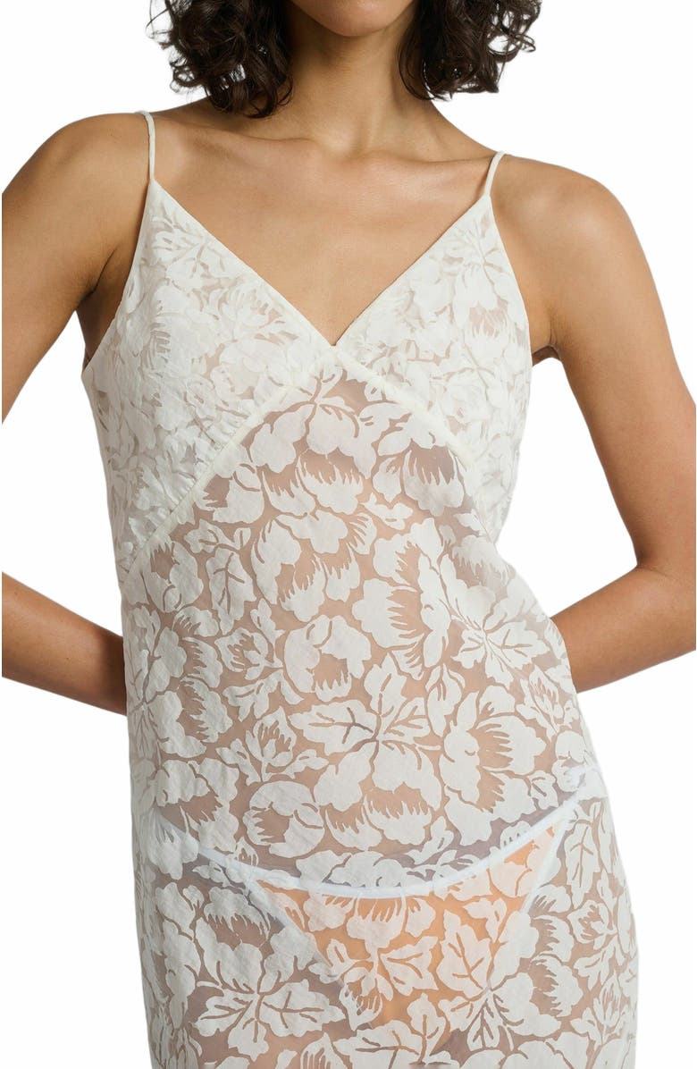 Onia Burnout Slip Dress, Alternate, color, White