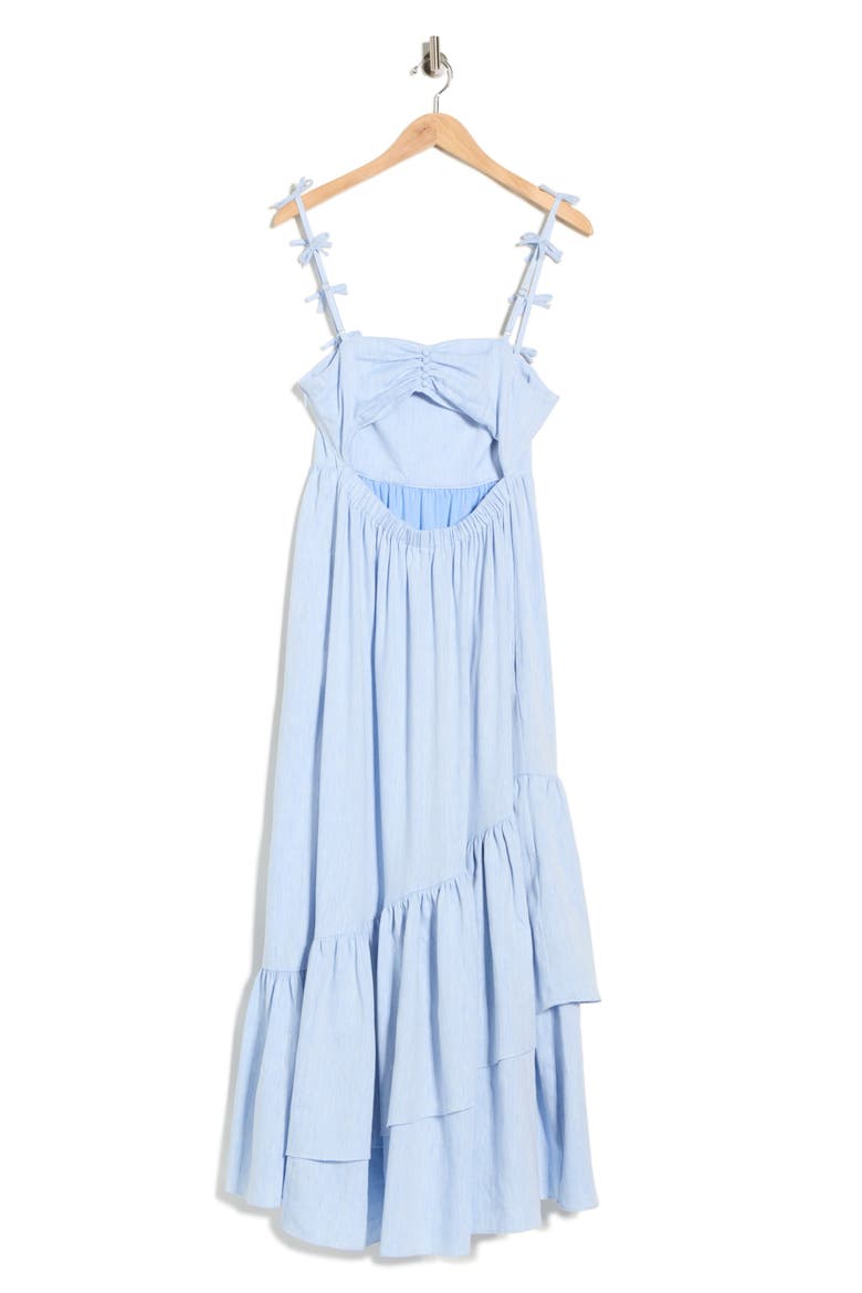 Bailey Linen & Cotton Blend Midi Sundress, Alternate, color, BLUE HYDRANGEA