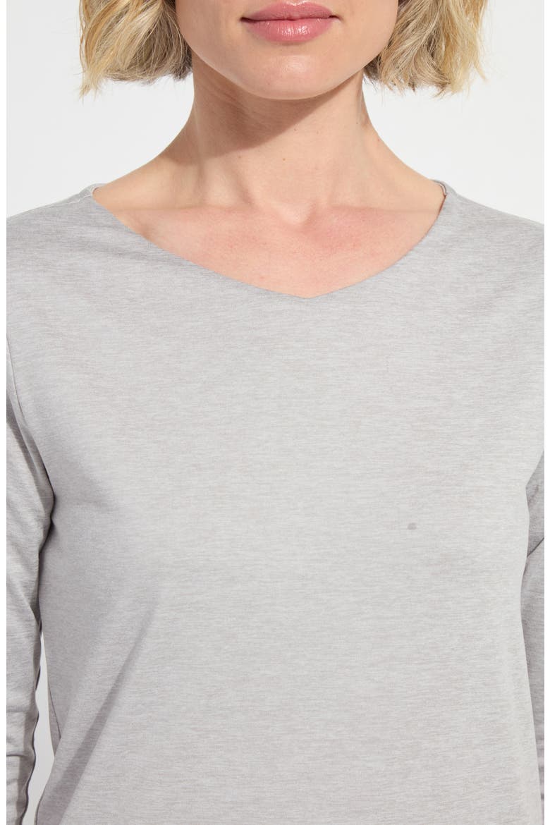 Lyssentials Long Sleeve T-Shirt, Alternate, color, LIGHT GREY MELANGE