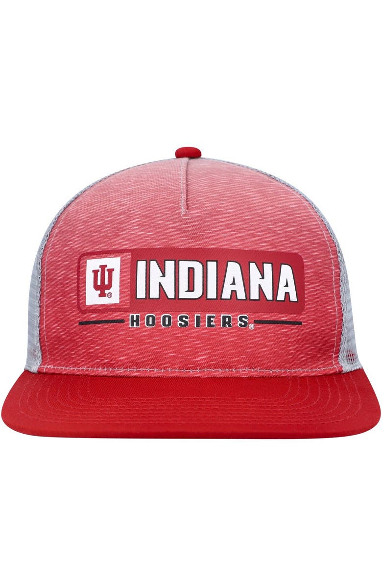 COLOSSEUM Men's Colosseum Crimson/Gray Indiana Hoosiers Snapback Hat, Alternate, color, Crimson