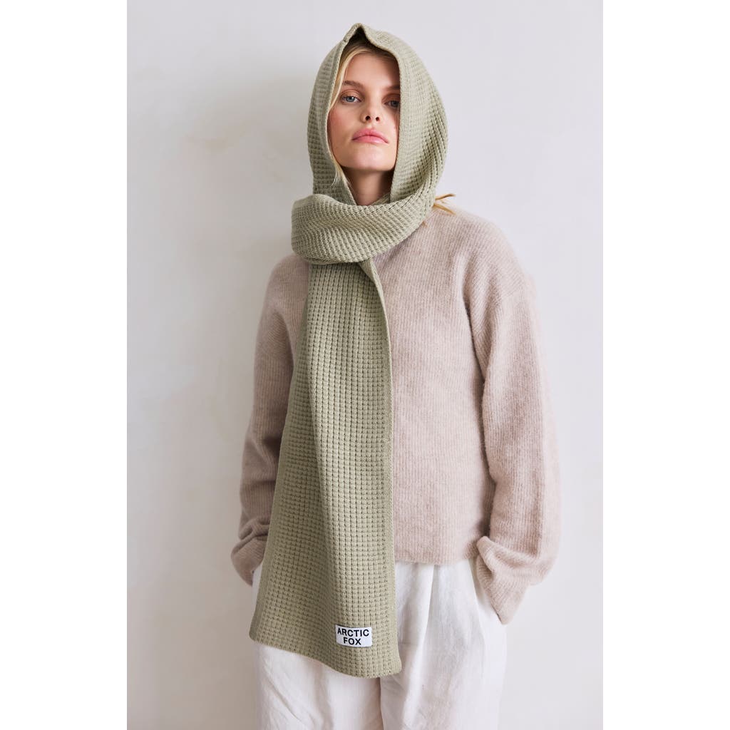 Arctic Fox & Co. Arctic Fox & Co The Recycled Bottle Hooded Scarf In Green
