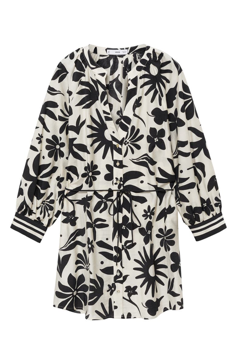 MANGO Floral Print Longline Top, Alternate, color, 