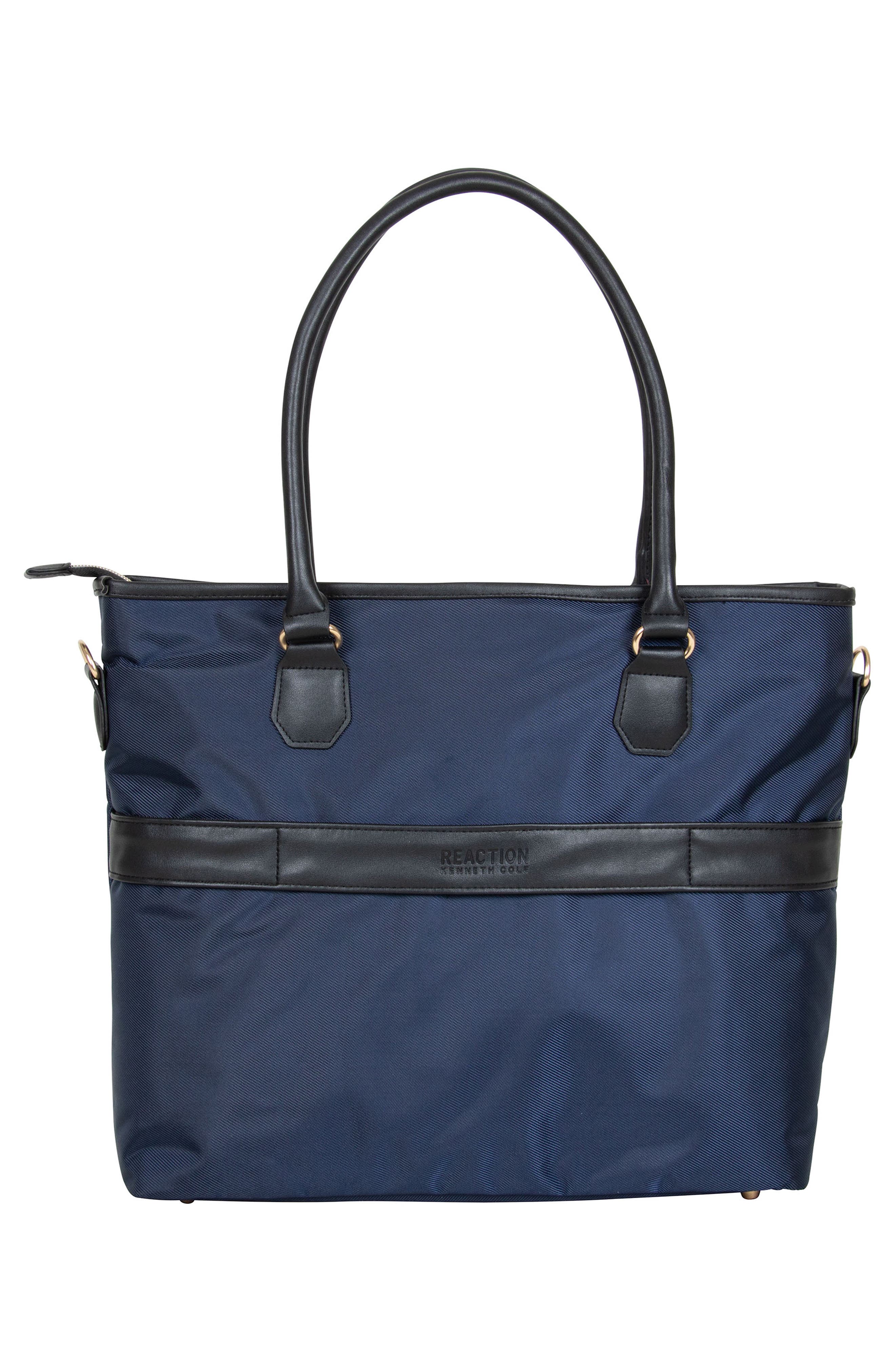 Kenneth Cole Reaction Chelsea Chevron Quilted Tote Bag, Alternate, color, Navy