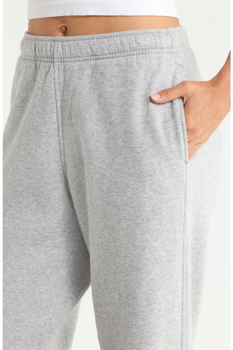 Luxe Fleece Straight Leg Sweat Pants, Alternate, color, HEATHER GRAY