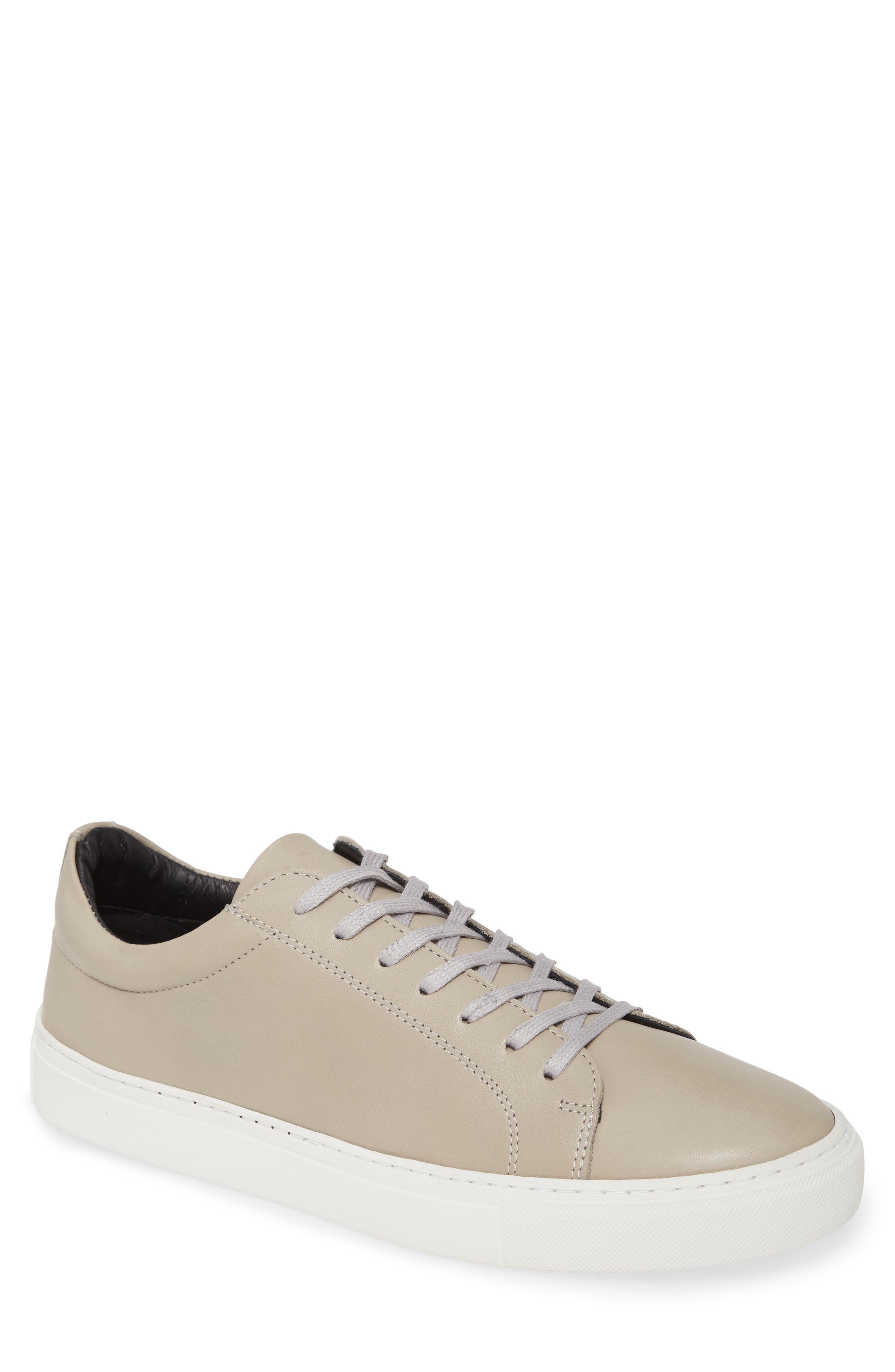 Damian Lace-Up Sneaker, Main, color, LIGHT GREY LEATHER