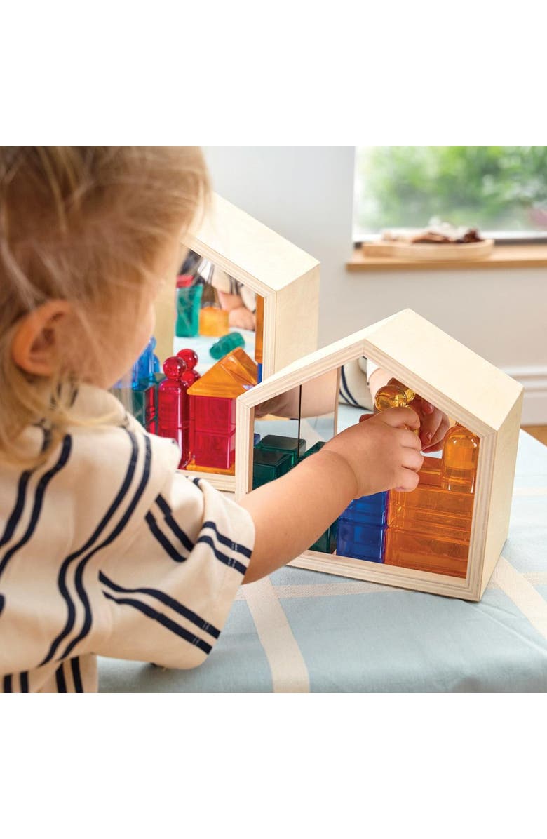 Kaplan Early Learning Company Nesting House Mirror Set, Alternate, color, Beige