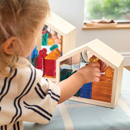 Kaplan Early Learning Company Nesting House Mirror Set In Sand