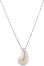 MacRae & Co. x SHARINA Faux Pearl Teardrop Pendant Necklace