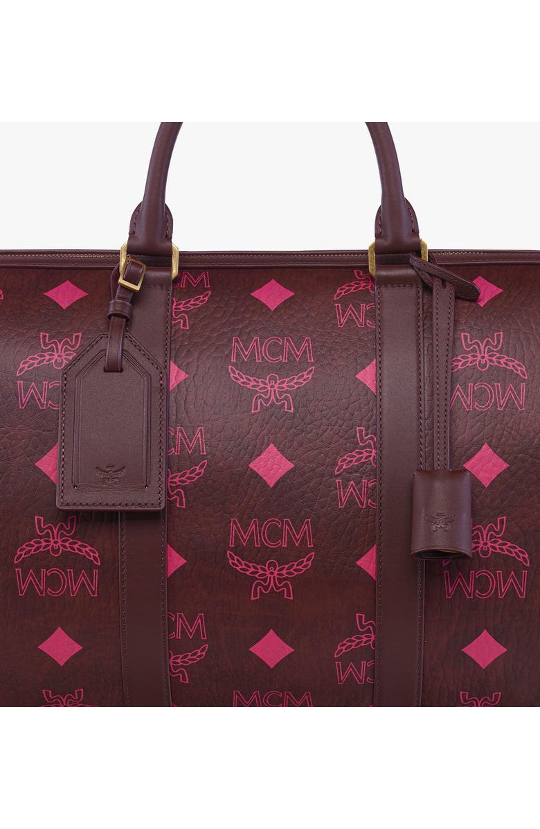 MCM Small Ottomar Weekender Bag in Maxi Visetos, Alternate, color, Cinnamon