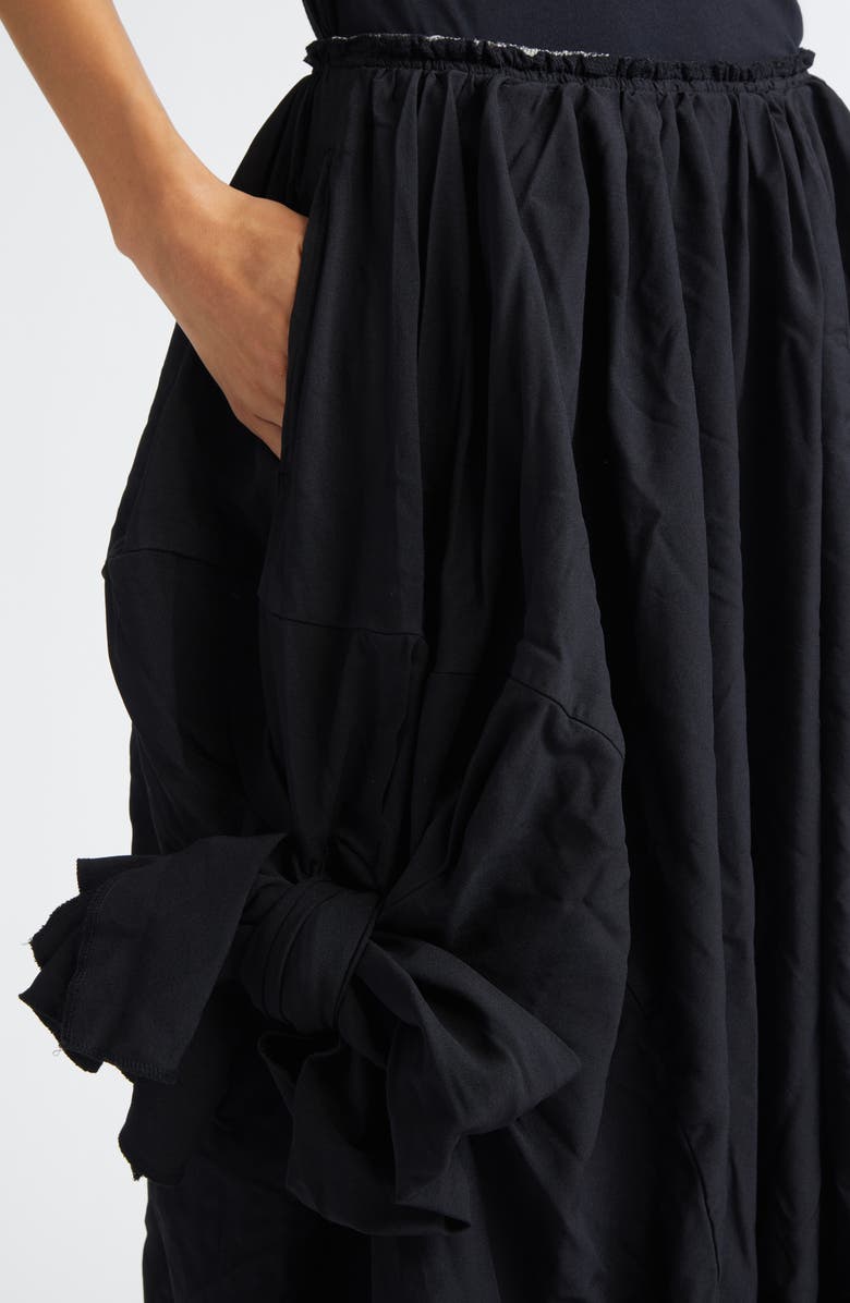 Comme des Garçons Comme des Garçons Oversize Garment Washed Oxford Crop Pants, Alternate, color, Black