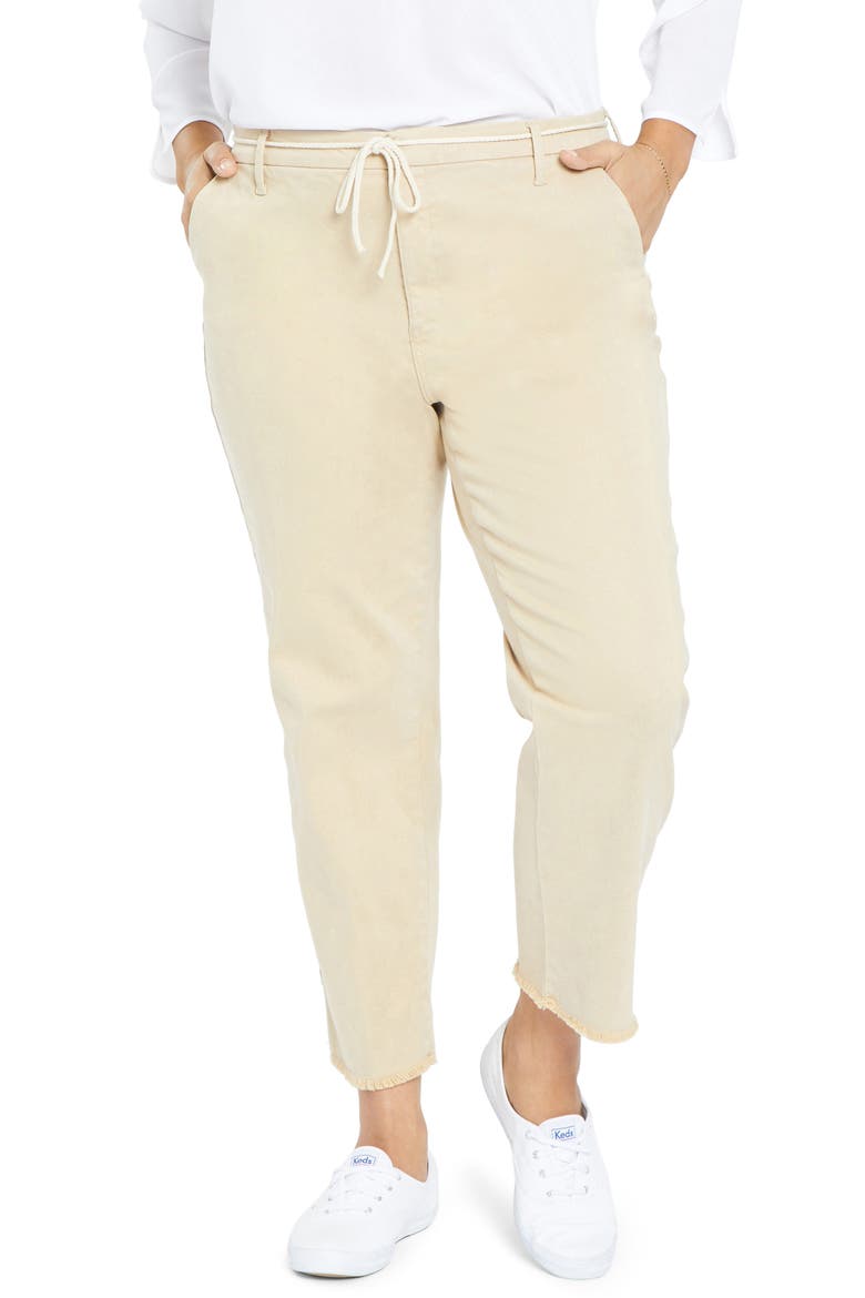 Belted Relaxed Ankle Pants, Main, color, WARM SAND