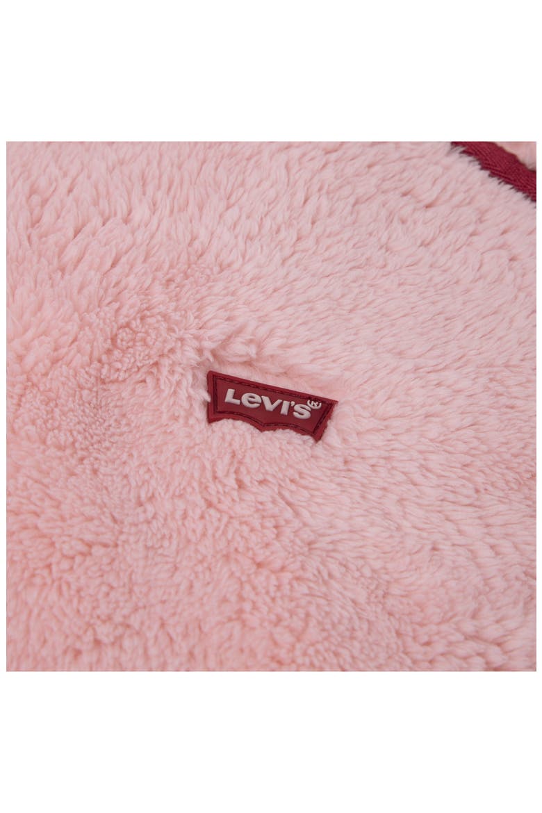 Kids' High-Pile Fleece Half Zip Pullover, Alternate, color, POWDER PINK