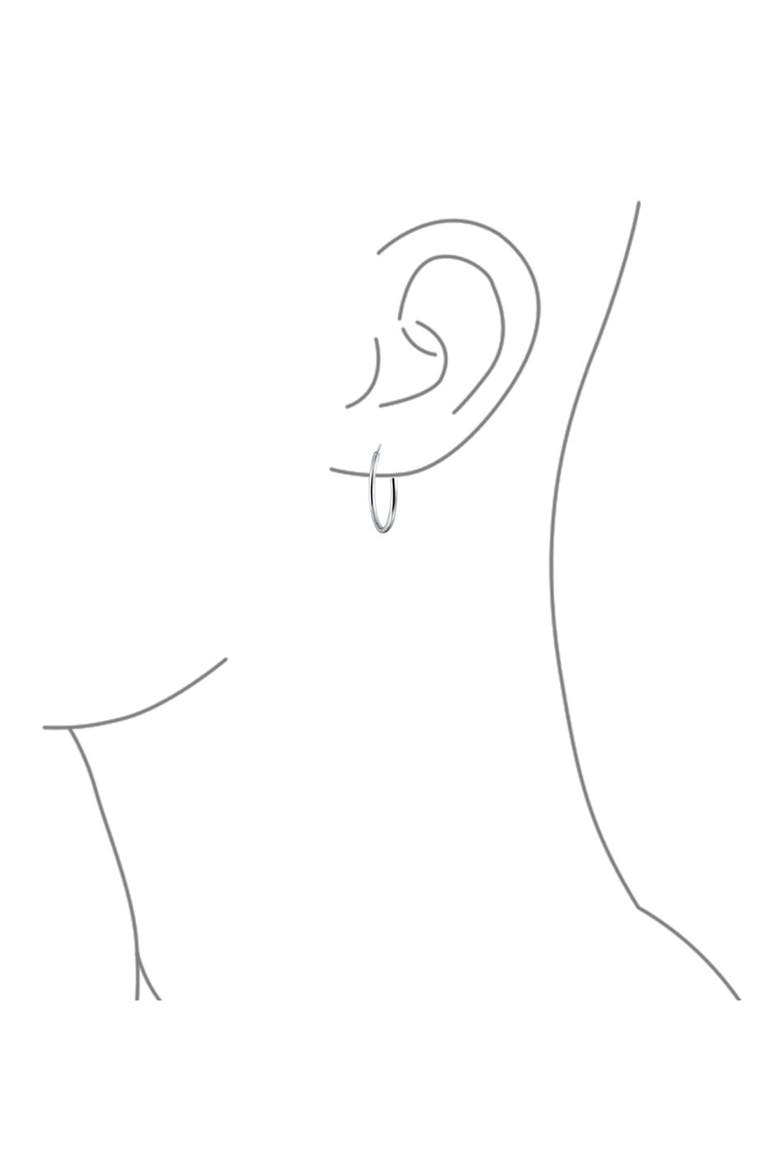 Round Tube Hoop Earrings, Alternate, color, SILVER