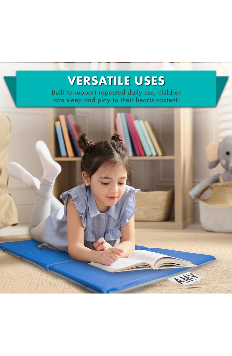 ProsourceFit Four-Fold Kids Rest Mat, Alternate, color, 45 In