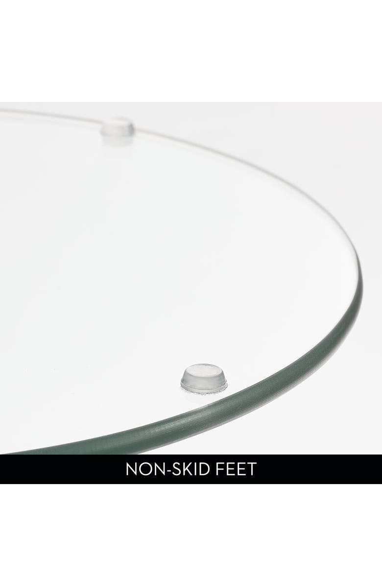 iDesign 12" GINA Glass Steel Drink Table, Alternate, color,