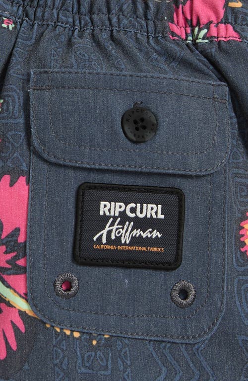 Rip Curl Kids' Hoffman Volley Swim Trunks In Navy