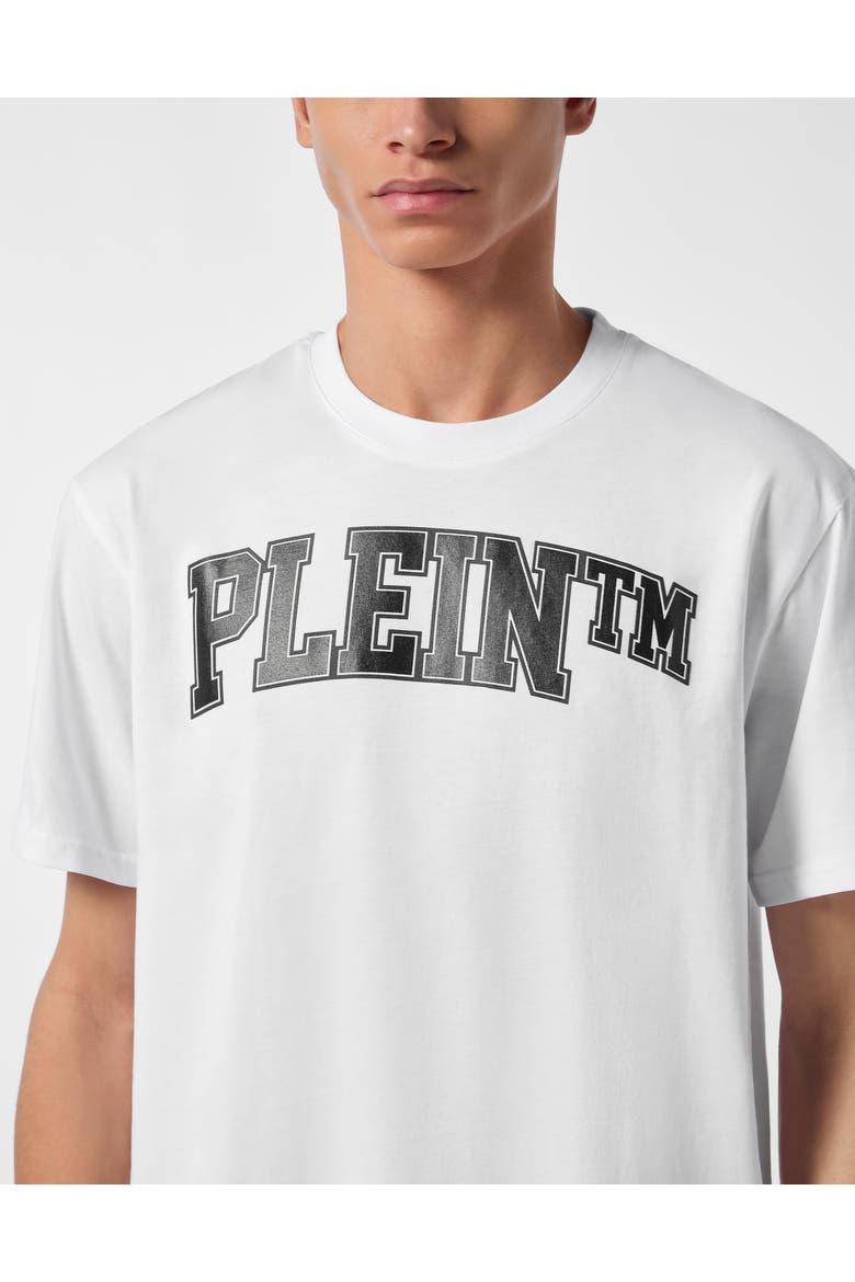 Round Neck T-Shirt College Men, Alternate, color, white