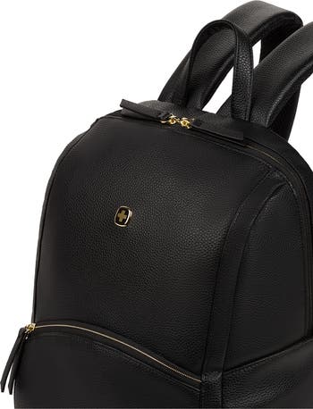 9901 Faux Leather Laptop Backpack