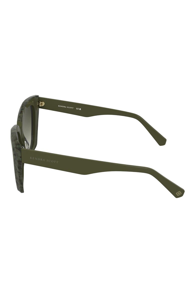 Katherine 56mm Gradient Cat Eye Sunglasses, Alternate, color, OLIVE GREEN/ MARBLE GREEN