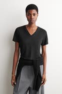 COS V-Neck Linen T-Shirt