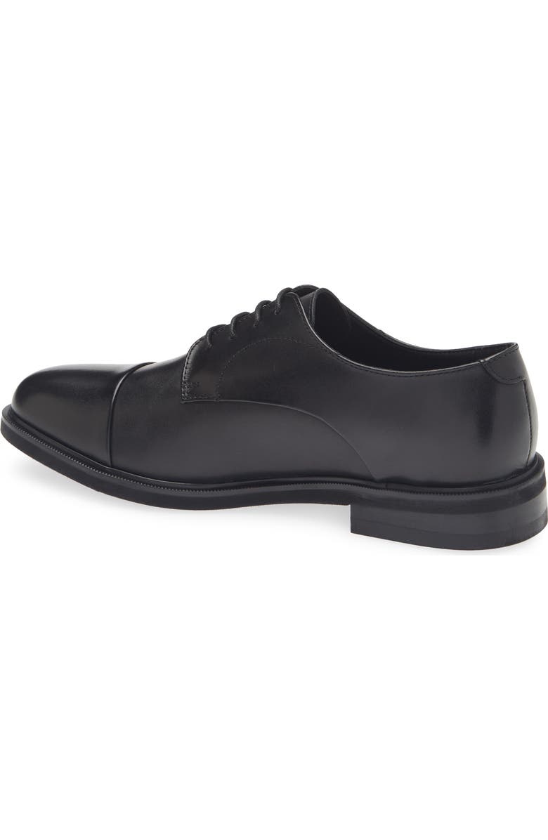 NORDSTROM RACK Ryden Cap Toe Derby, Alternate, color, Black Leather