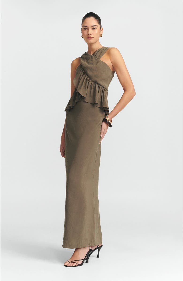 ST MRLO Aloe Maxi Dress, Alternate, color, Dark Truffle