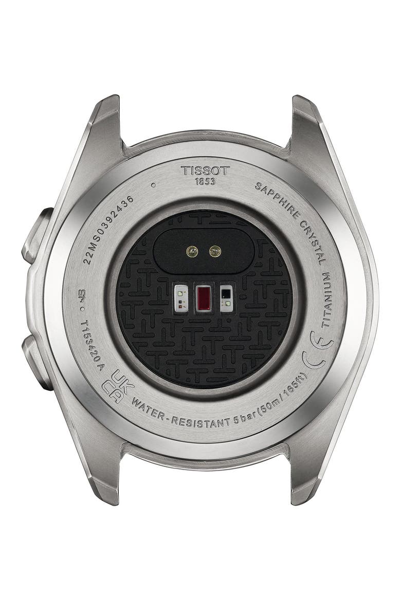 T-Touch Connect Sport Solar Smart Silicone Strap Watch, 43.75mm, Alternate, color, BLUE