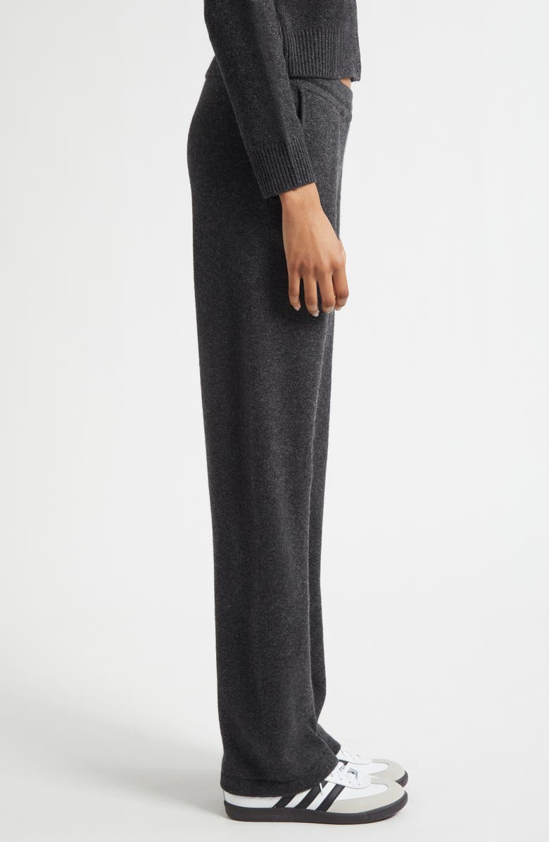 Sporty & Rich Cashmere & Wool Joggers, Alternate, color, Dark Grey