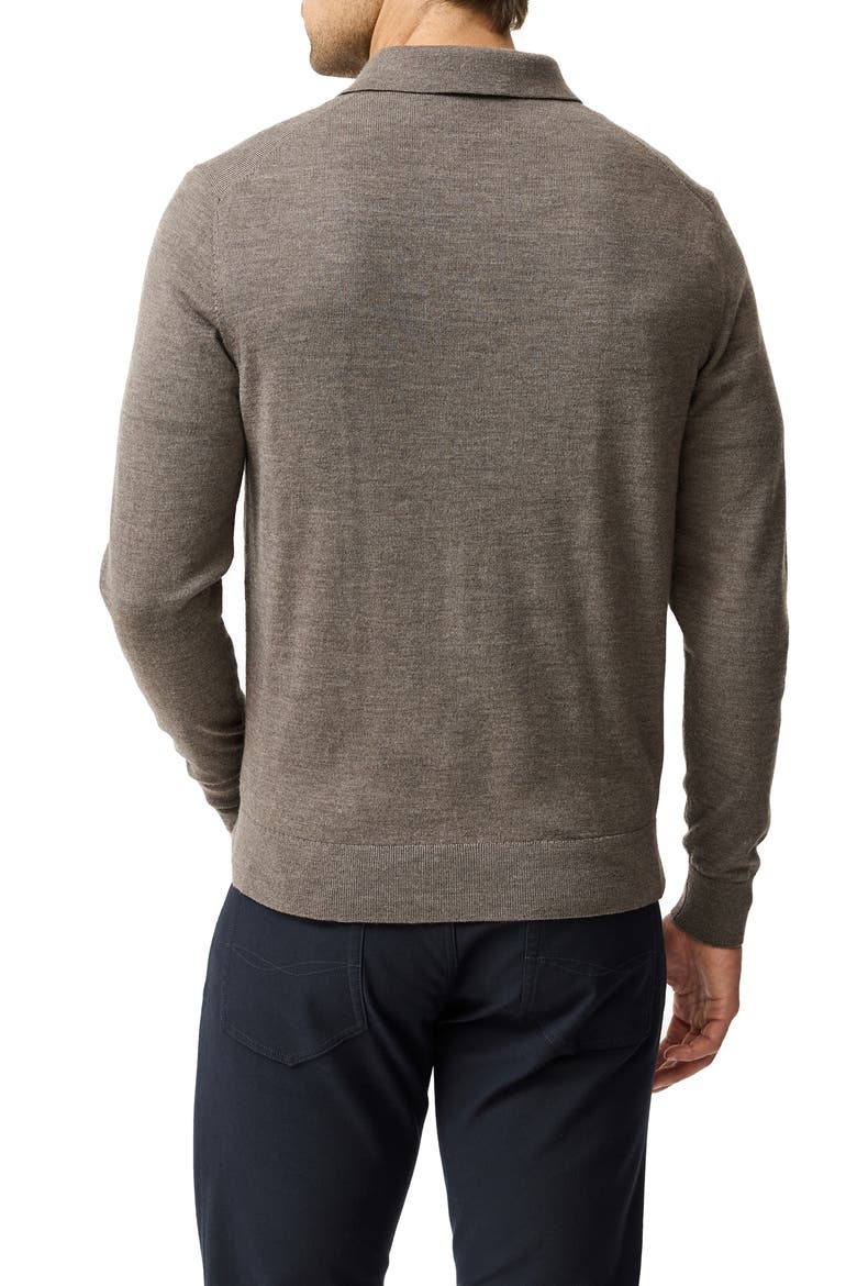 Way Spur Extrafine Merino Wool Polo Sweater, Alternate, color, SABLE