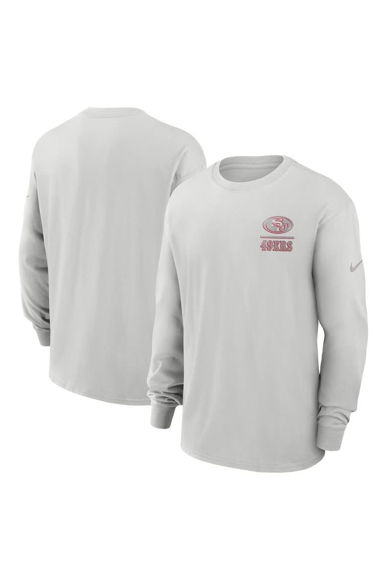 Men's Nike Gray San Francisco 49ers Essential Heavy Max90 Long Sleeve T-Shirt, Alternate, color, Gray