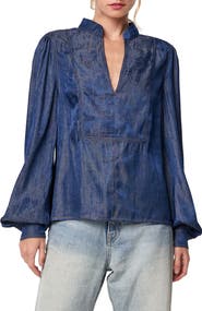CIEBON Xavia Split Neck Top
