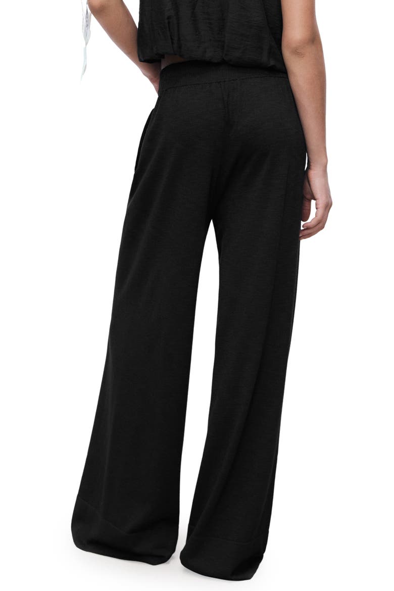 Fine Gauge Knit Pants, Alternate, color, BLACK