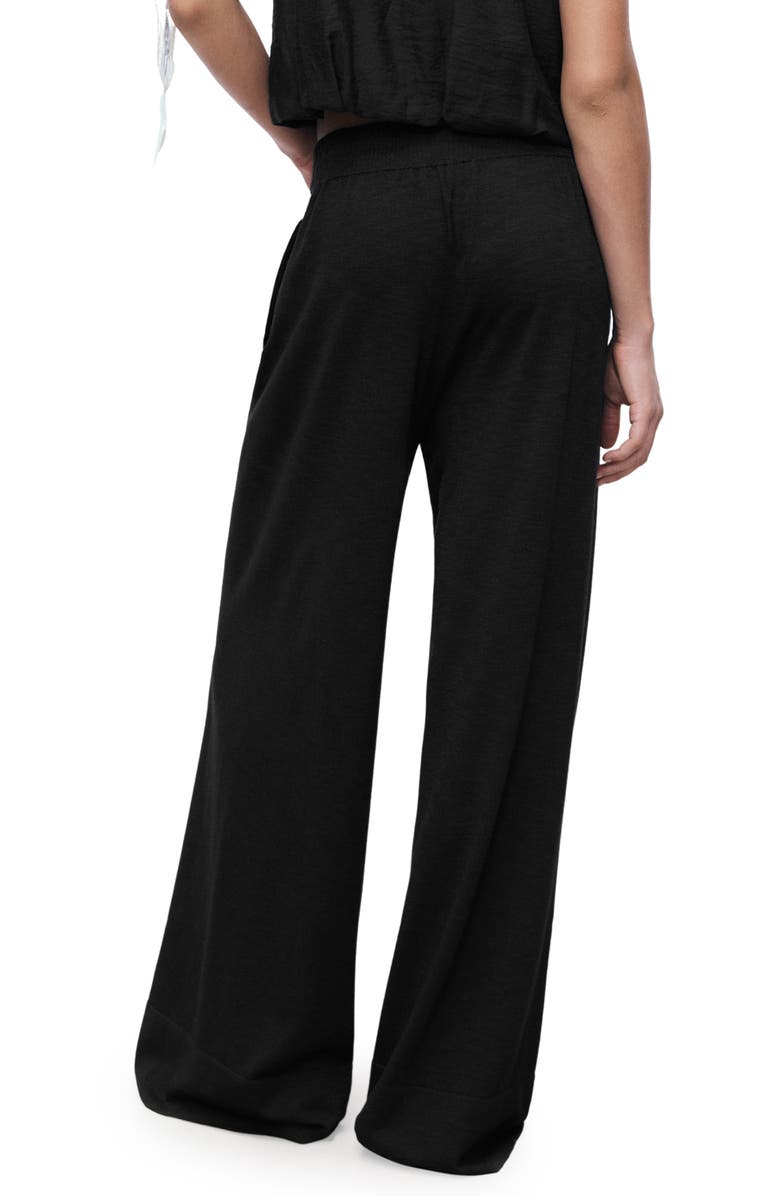 MANGO Fine Gauge Knit Pants, Alternate, color, Black