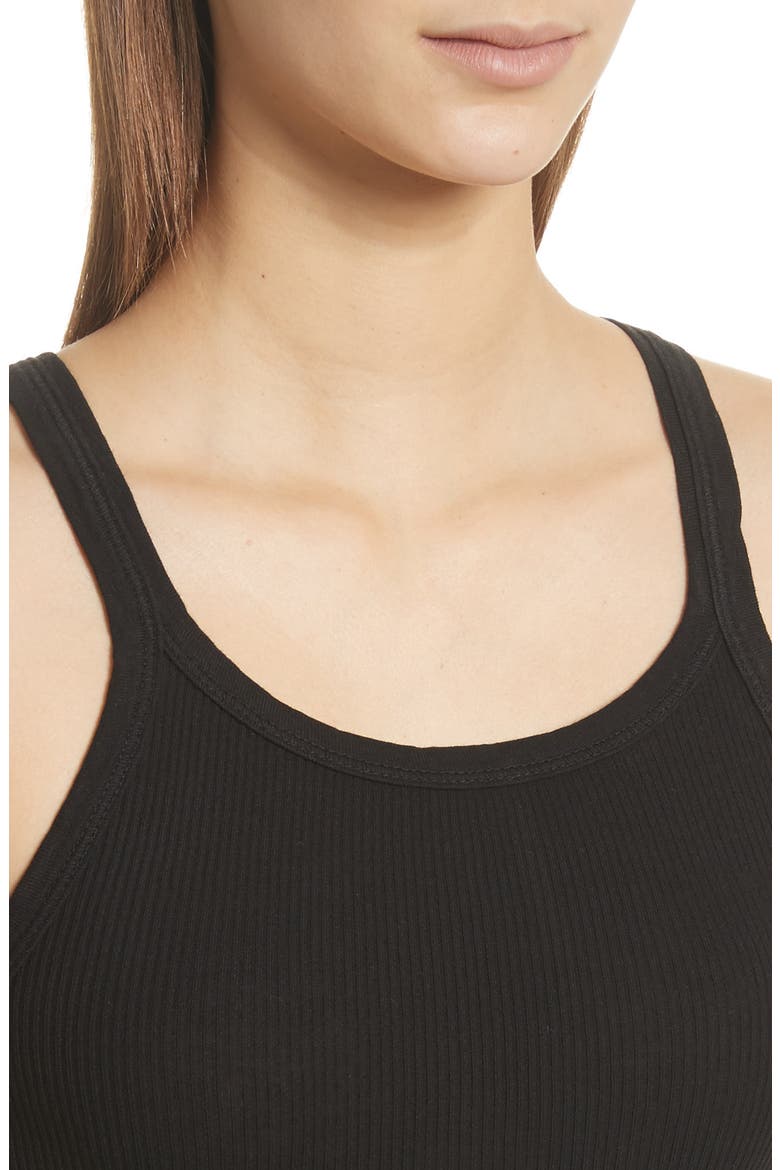Ribbed Tank Top, Alternate, color, BLACK