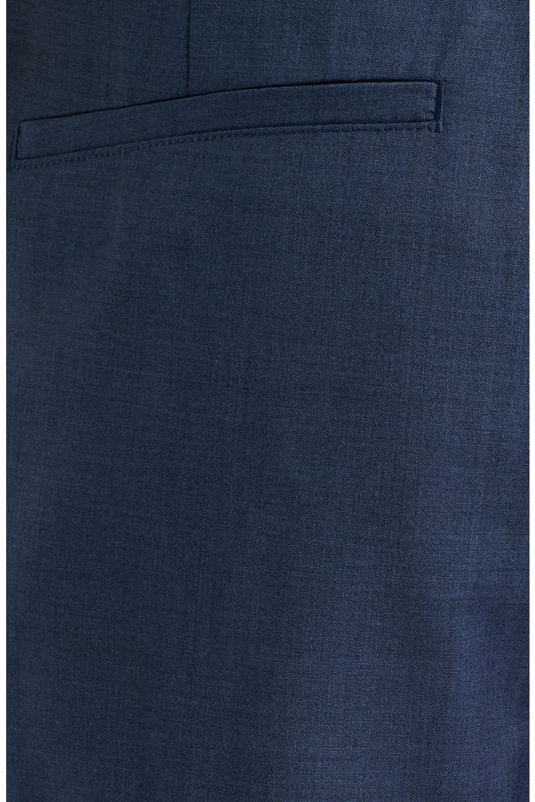 Virgin Wool Flat Front Trousers, Alternate, color, OPEN BLUE