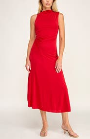 Socialite Asymmetrical Knit Midi Dress