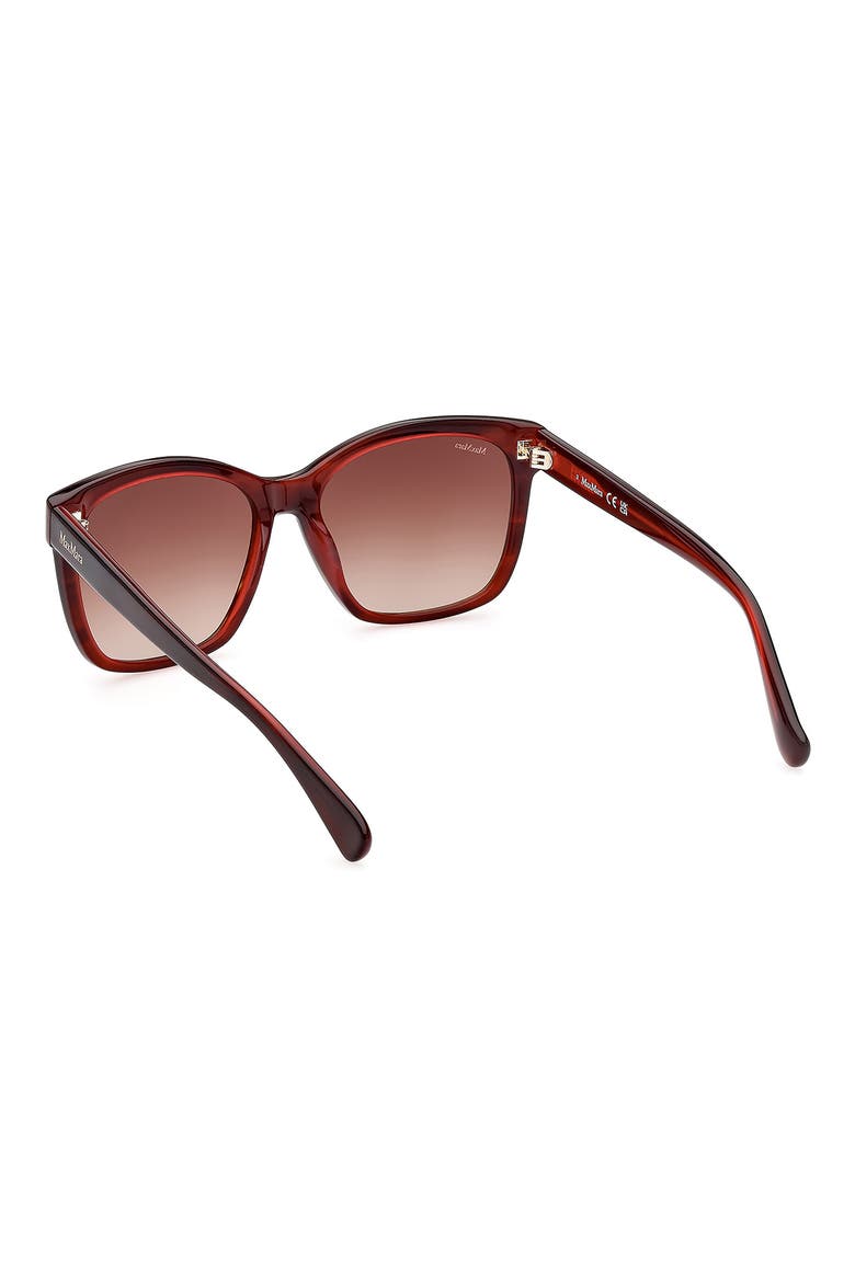 56mm Gradient Square Sunglasses, Alternate, color, SHINY BILAYER RED HORN OPAL