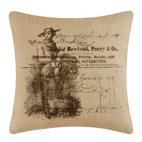 Squash Invoice Burlap Printed Accent Pillow