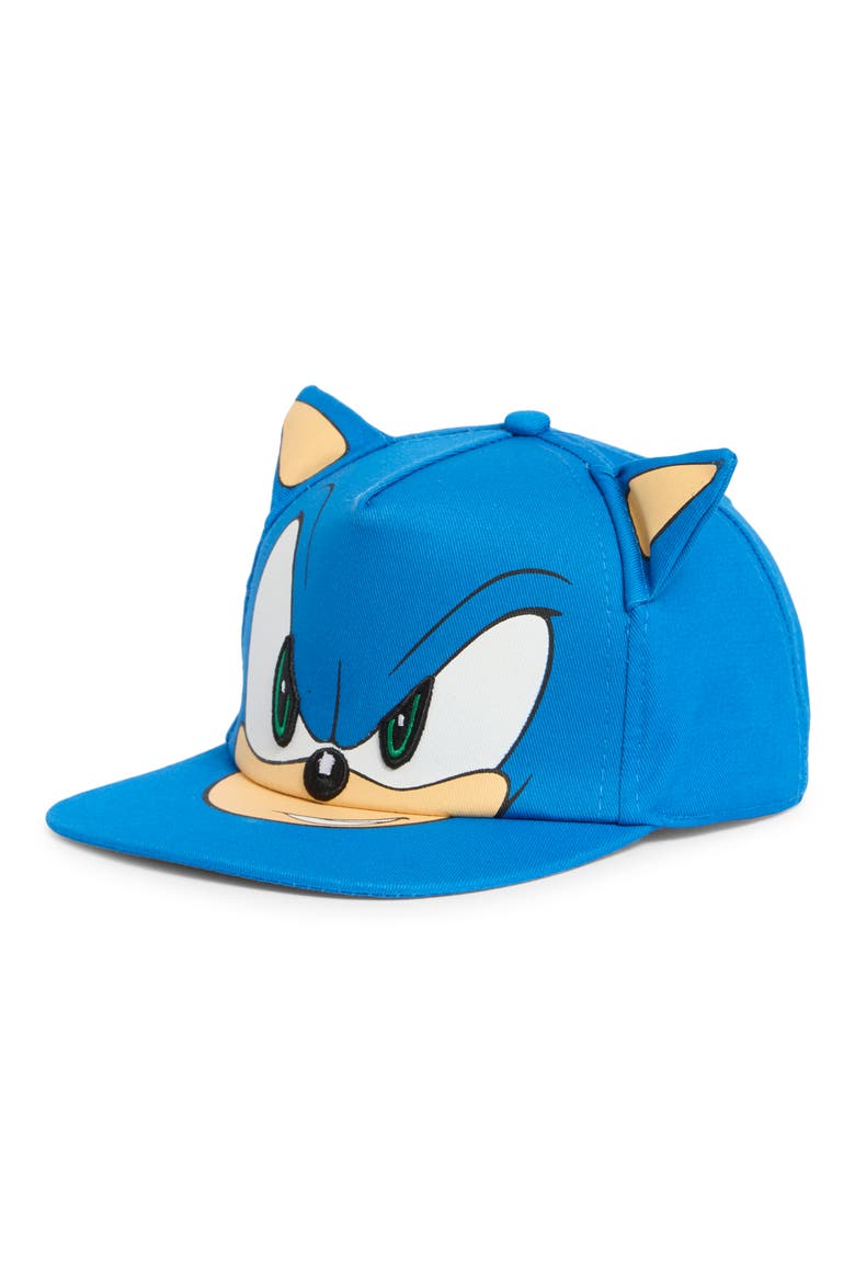 Kids' Sonic 3D Ears Snapback Baseball Cap, Main, color, BLUE