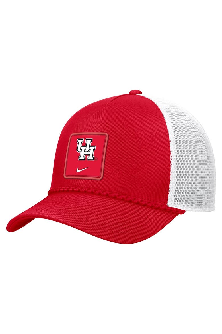 Men's Nike Red Houston Cougars 2026 On-Field Rope Adjustable Trucker Hat, Main, color, Red